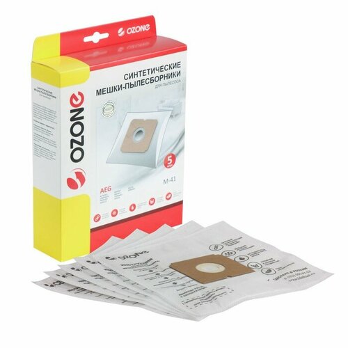 Мешки-пылесборники M-41 Ozone синтетические для пылесоса 5 шт комплект из 6 шт 2403₽