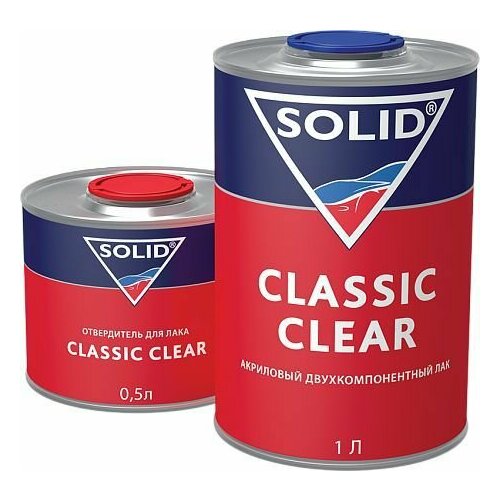 Лак прозрачный SOLID Classic Clear 1 литр отвердитель 500 млкомплект 2250₽