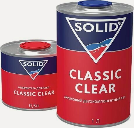 Изображение товара Лак прозрачный SOLID Classic Clear 1 литр + отвердитель 500 мл.(комплект)