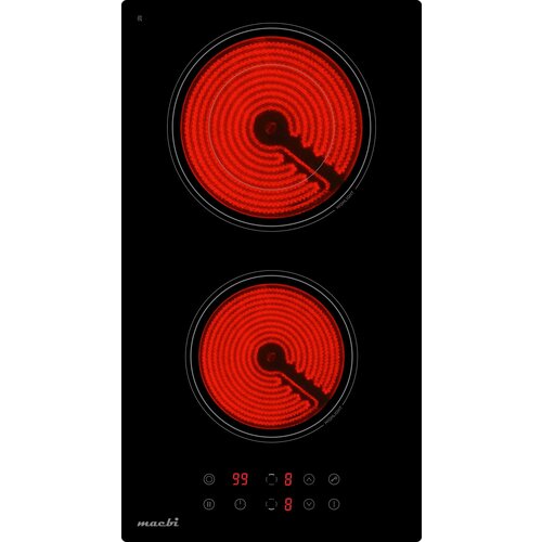 Электрическая варочная панель MACBI 2 конфорки Домино с расширенной зоной нагрева черный 899000₽