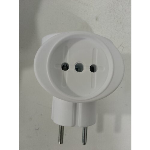 Тройник -3Т (пластик) 3 гнезда, 10А 220v белый