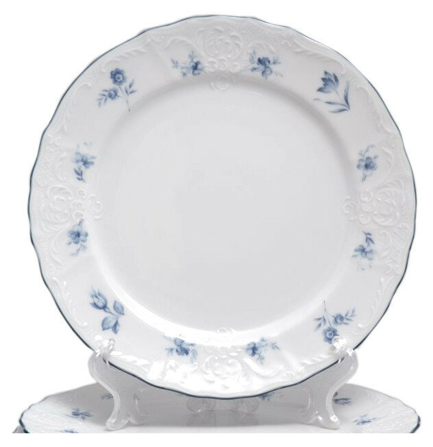 фото Тарелка 21 см 1 шт Thun "Бернадотт /Синий цветок" / 244122