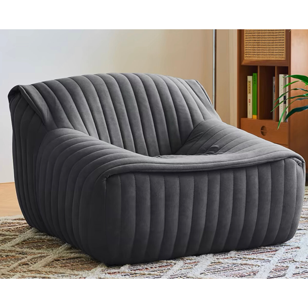 фото Кресло Marius (Кресло + банкетка для ног / цвет серый)