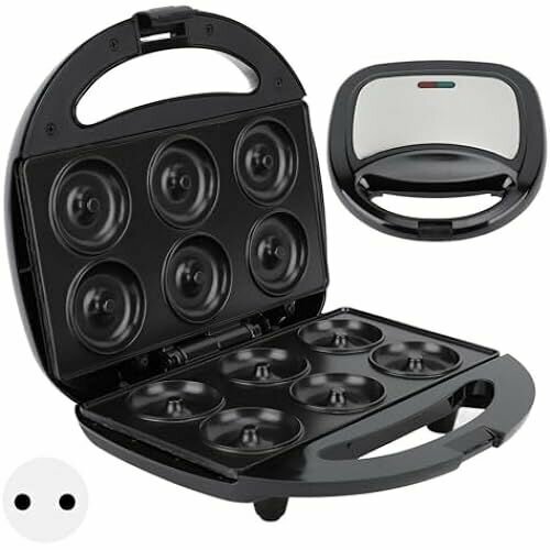 Мини-машина для изготовления пончиков ciciglow 750 Вт с антипригарным покрытием кухонная машина для приготовления блинов и пончиков интеллектуальный контроль температуры двусторонний нагрев вилка европейского стандарта 220 В 1735400₽