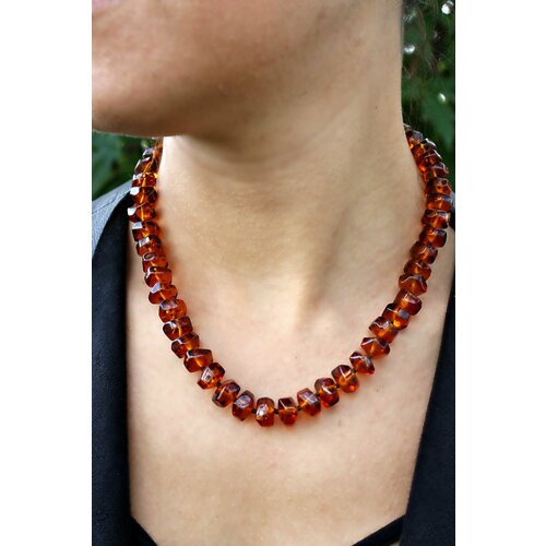 Бусы, янтарь, длина 46 см