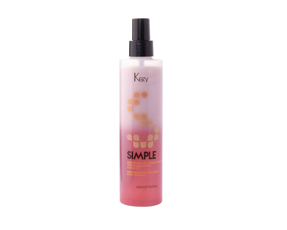 KEZY SIMPLE Restoring and Conditioning two-phase spray Восстанавливающий двухфазный спрей-кондиционер без смывания с биотином, экстрактами ферментированных фиников и васаби, 250 мл