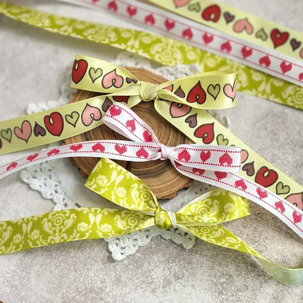 Набор Атласных Лент LOVE, плотная, ширина 13 мм, Fancy Pants designs, цена за 11 метров