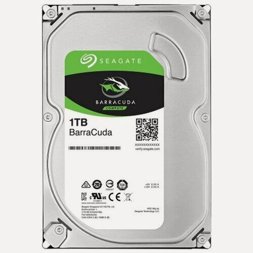 Изображение товара Жесткий диск 3.5" Seagate BarraCuda 1 ТБ, SATA III, 256 Mb, 7200 rpm SMR (ST1000DM014)
