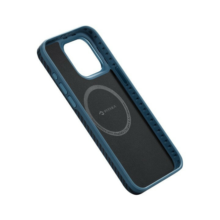 Чехол PITAKA MagEZ Case Pro 4 для iPhone 15 Pro Max черно-синий 1500D (KI1508PMPA) — фото 1