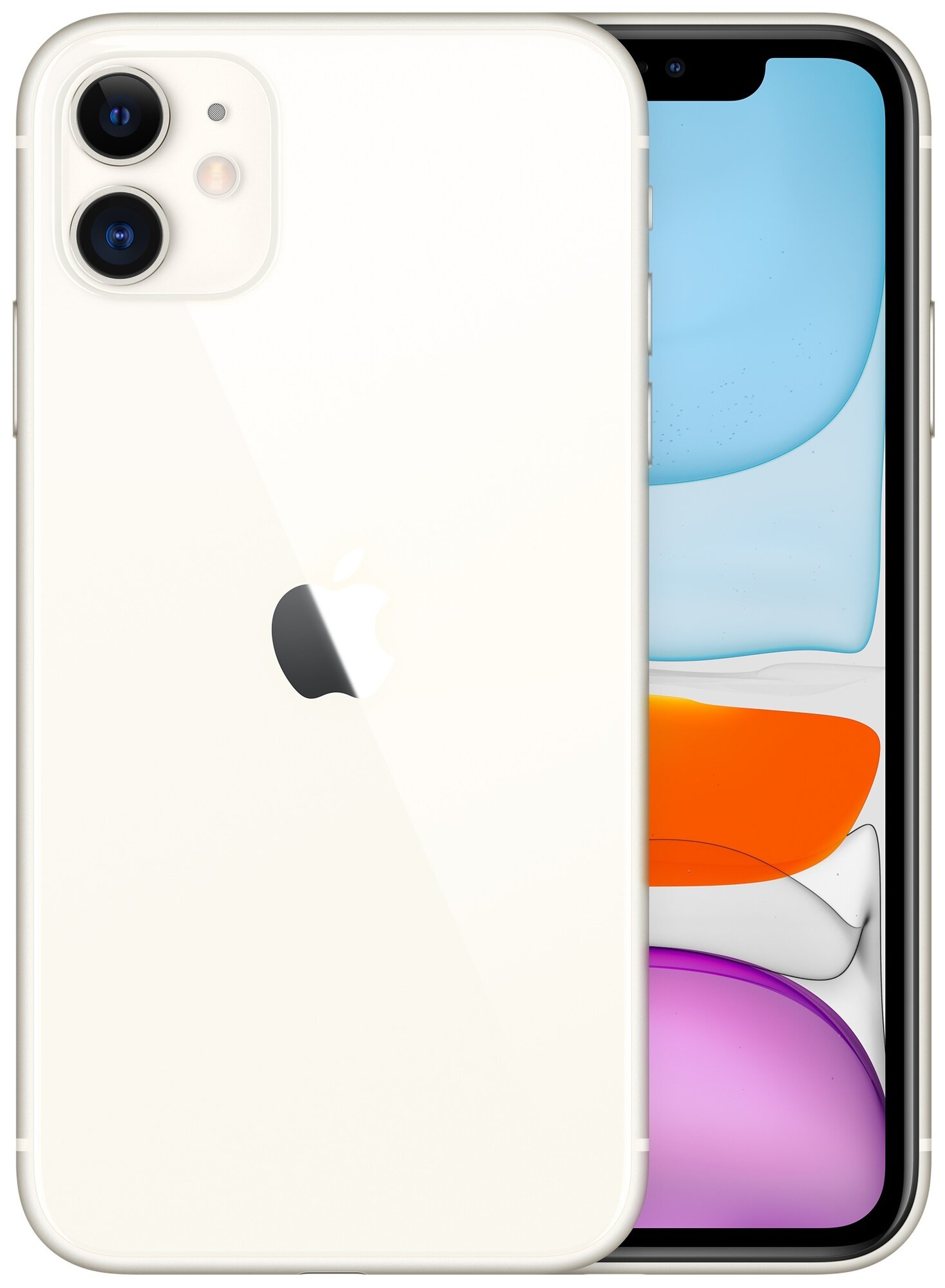 Смартфон Apple iPhone 11 128 ГБ, nano SIM, белый, как новый, витринный образец — фото 1