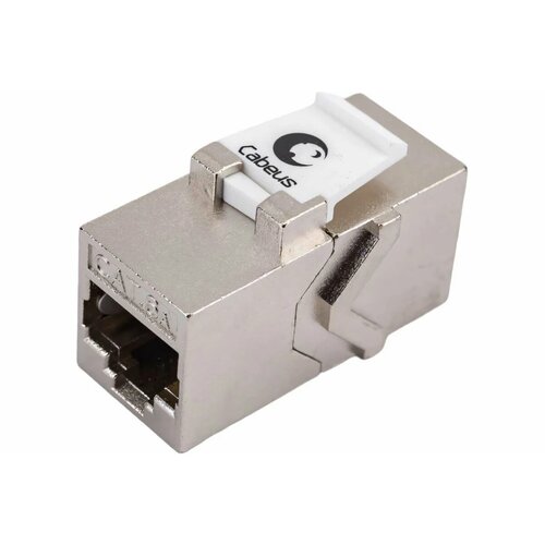 фото Проходной адаптер cabeus , rj45-rj45 (8p8c), категория 6a, экранированный ca-8p8c-c6a-sh