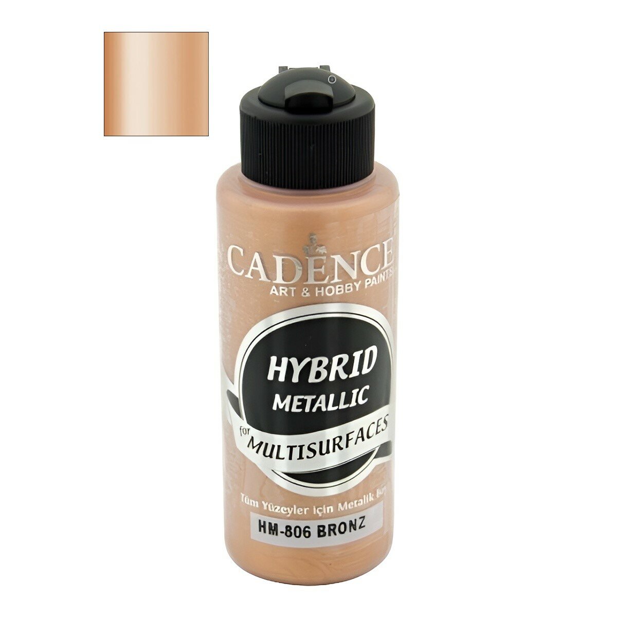 Акриловая краска Cadence Hybrid Metallıc for Multisurfaces, 120 ml. Bronze HM-806