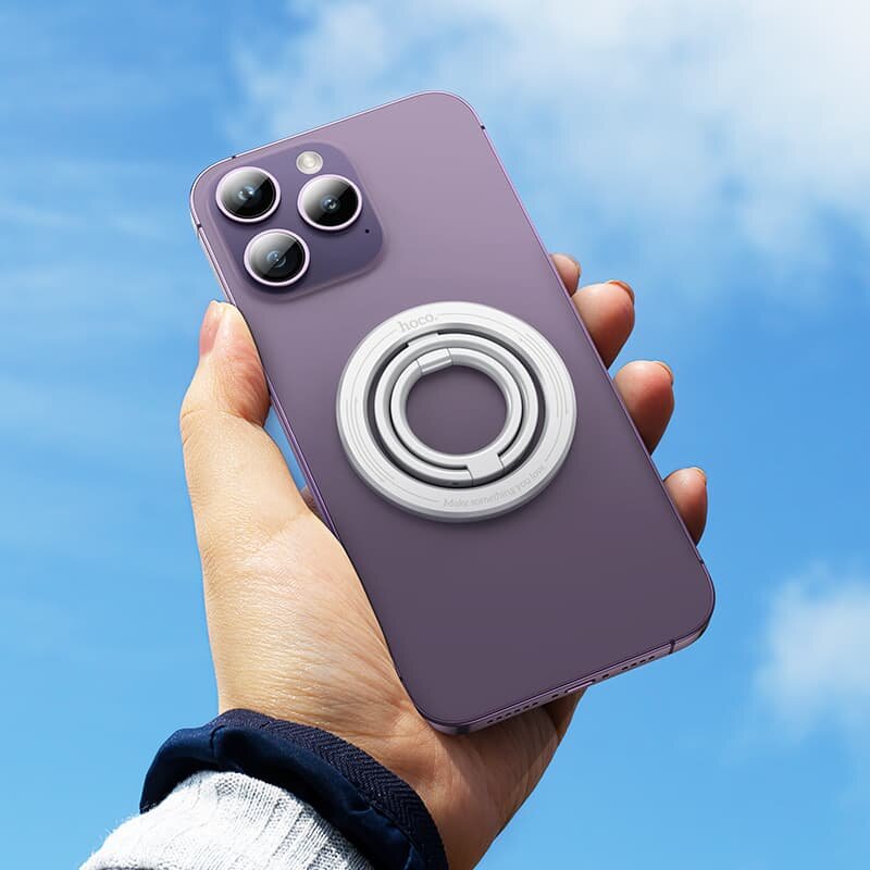 Магнитное кольцо держатель подставка для телефона, смартфона Clever Magnetic белый — фото 1