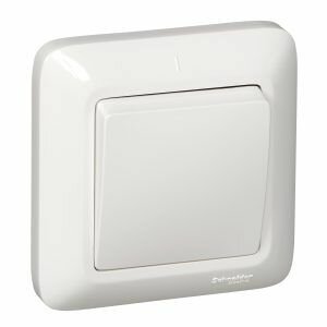 Выключатель 1-клавишный "Прима", С/У, (250В, 10А-6АХ), белый, Schneider Electric ВС1У-116-б