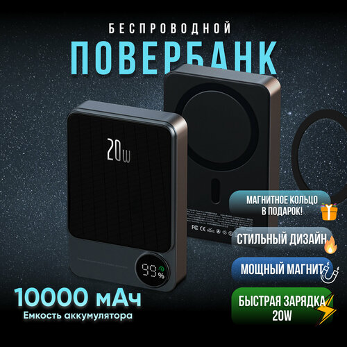 Портативный аккумулятор MagSafe 10 000 mAh с быстрой зарядкой 2749₽