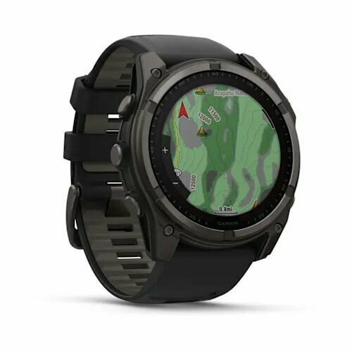 Умные часы Garmin Fenix 8 51 mm Solar Sapphire carbon gray with blackpebble gray silicone 167899₽