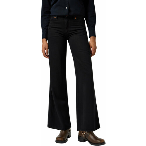 фото Джинсы клеш wrangler women world wide jeans, размер 26/32, черный