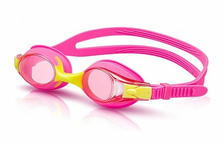 Очки для плавания детские Swimmarket розовые плавательные для бассейна с футляром