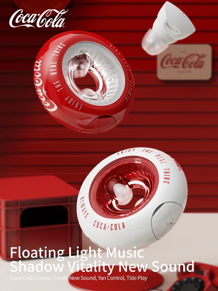 Coca-Cola беспроводные внутриканальные наушники, Белый — фото 1