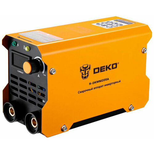 Сварочный аппарат инверторный Deko для ручной дуговой сварки 200A R-DKWM200 оранжевый 3590₽