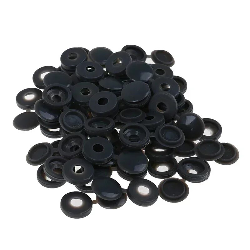 100 шт пластиковые колпачки с откидной крышкой 10pcs black
