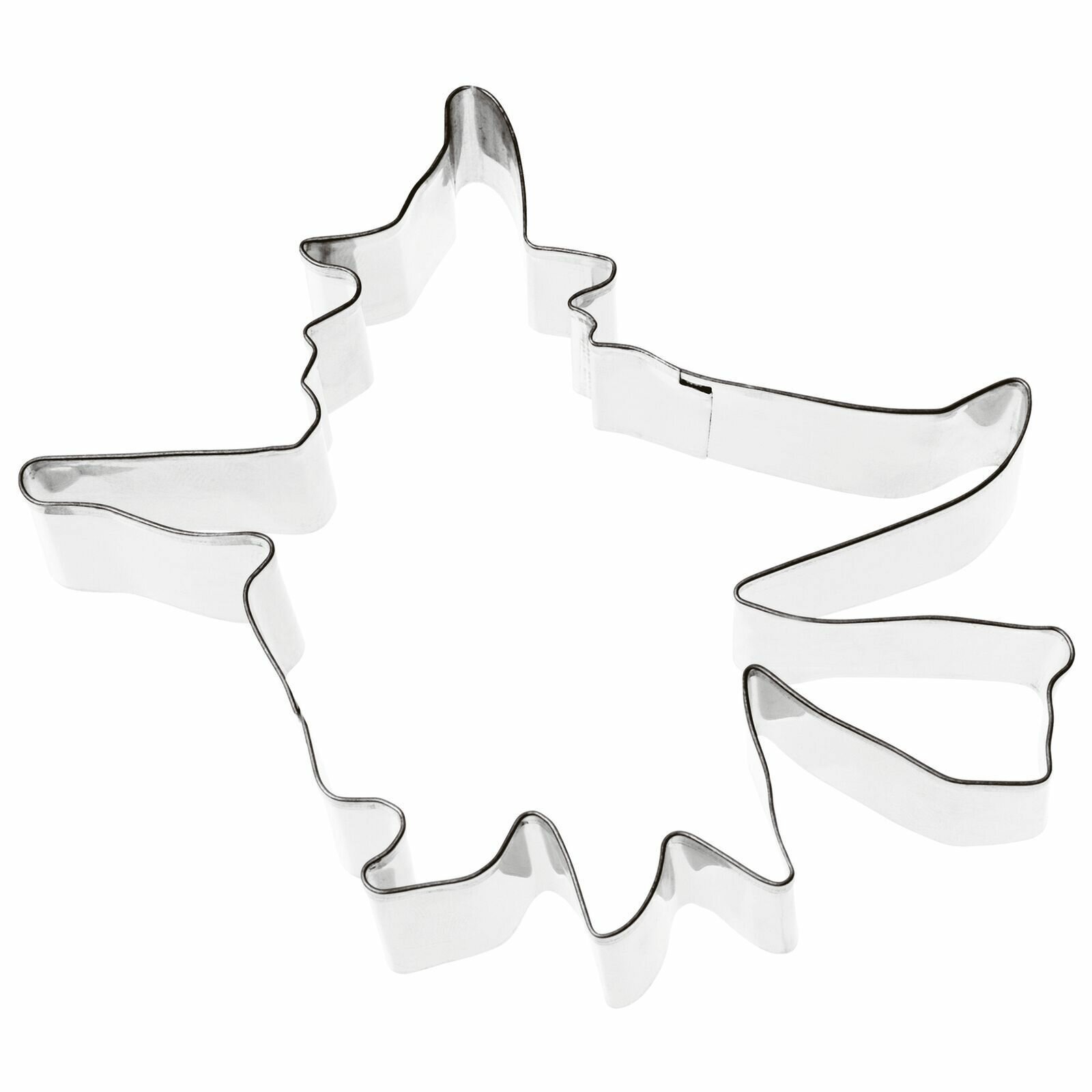 Вырубка форма для приготовления пряников и печенья, Ведьма на метле, 11.6х12х3 см нержавеющая сталь, Paderno.