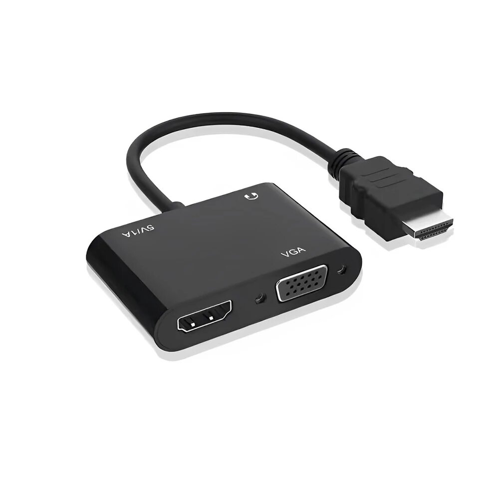 HDMI-совместимый адаптер VGA 1080P разветвитель 1 в 2 выход для компьютеров ноутбуков и настольных компьютеров мониторов проекторов