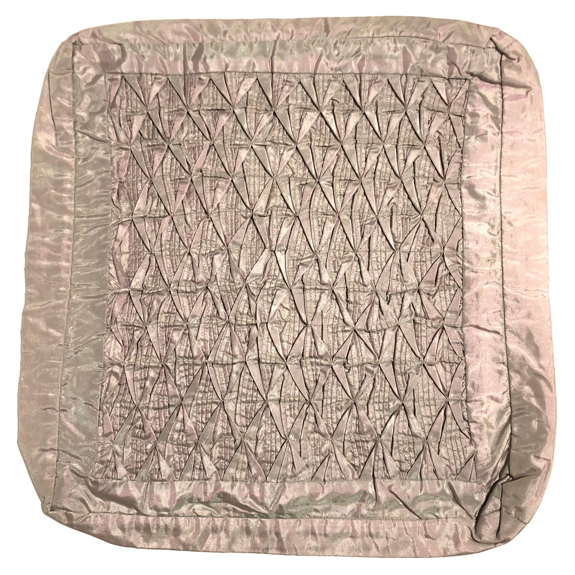 Наволочка декоративная, светло-лиловый, плиссе, 40х40см, Индия.