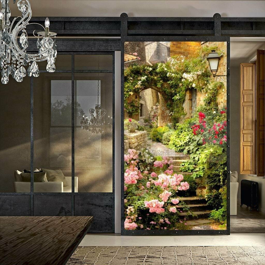 Фотообои Улочка старого города с фонарем 5-008-L 300 х 150 см (ВхШ) бесшовные флизелиновые влагостойкие обои MasterFresok