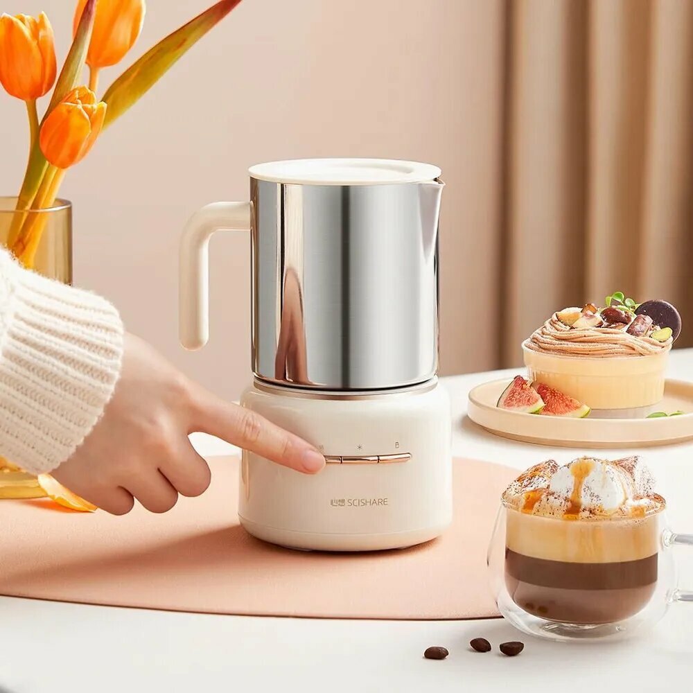 Изображение Вспениватель молока Xiaomi Youpin Scishare S3103 Electric Milk Frother Machine, Белый