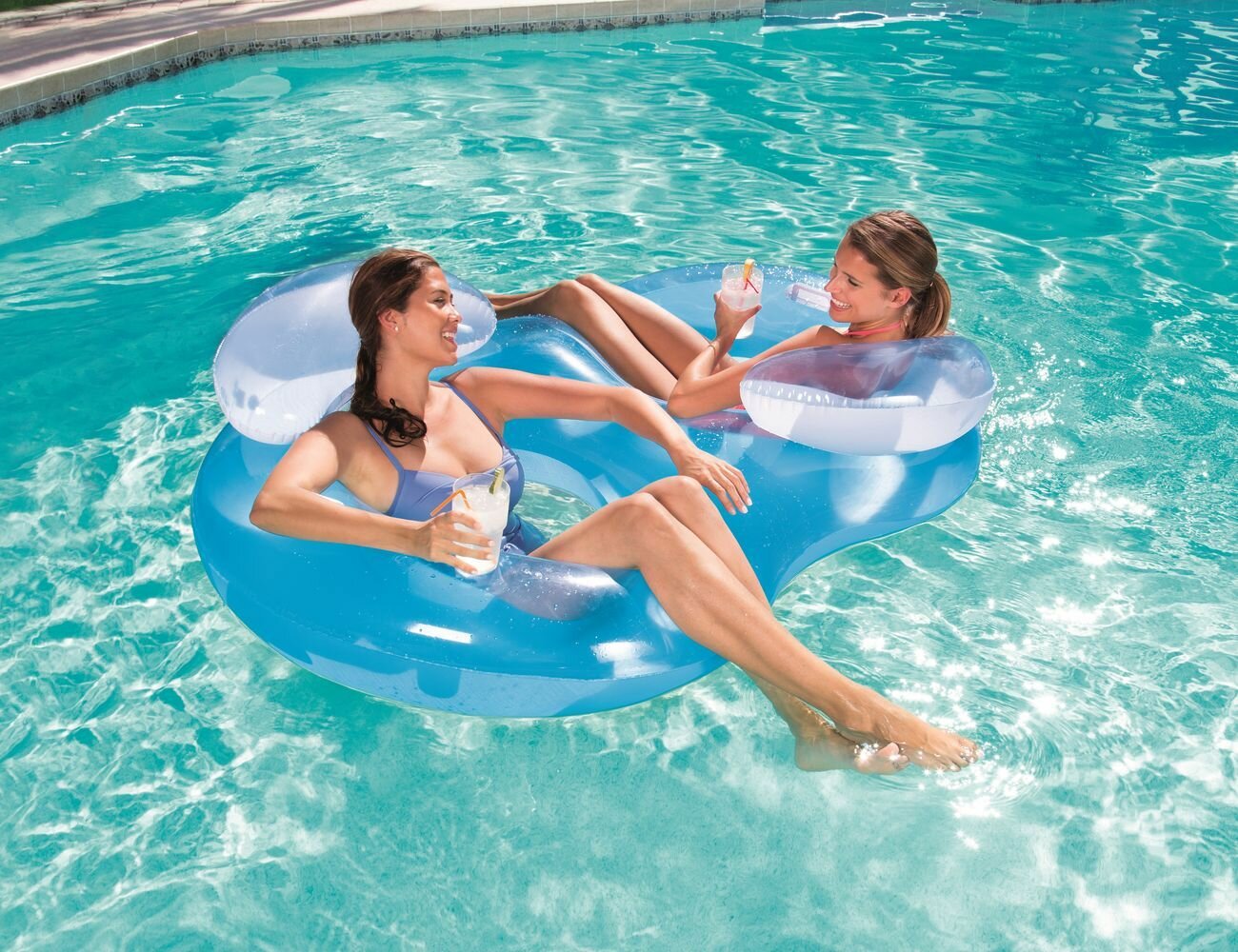 Надувной круг-кресло для двоих Делюкс 188х117 см BestWay 43009