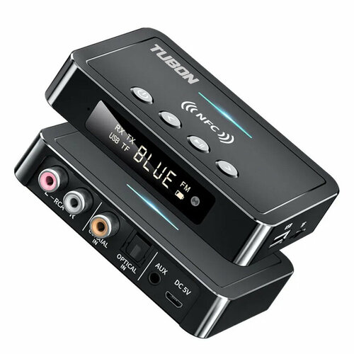 Адаптер FM Bluetooth Трансмиттер Ресивер (Приемник Передатчик аудио) Coaxial Optical TosLink AUX RCA MicroSD USB. M6