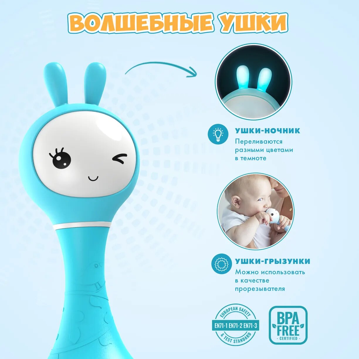 Музыкальная игрушка alilo R1 Умный зайка цвет синий 60905