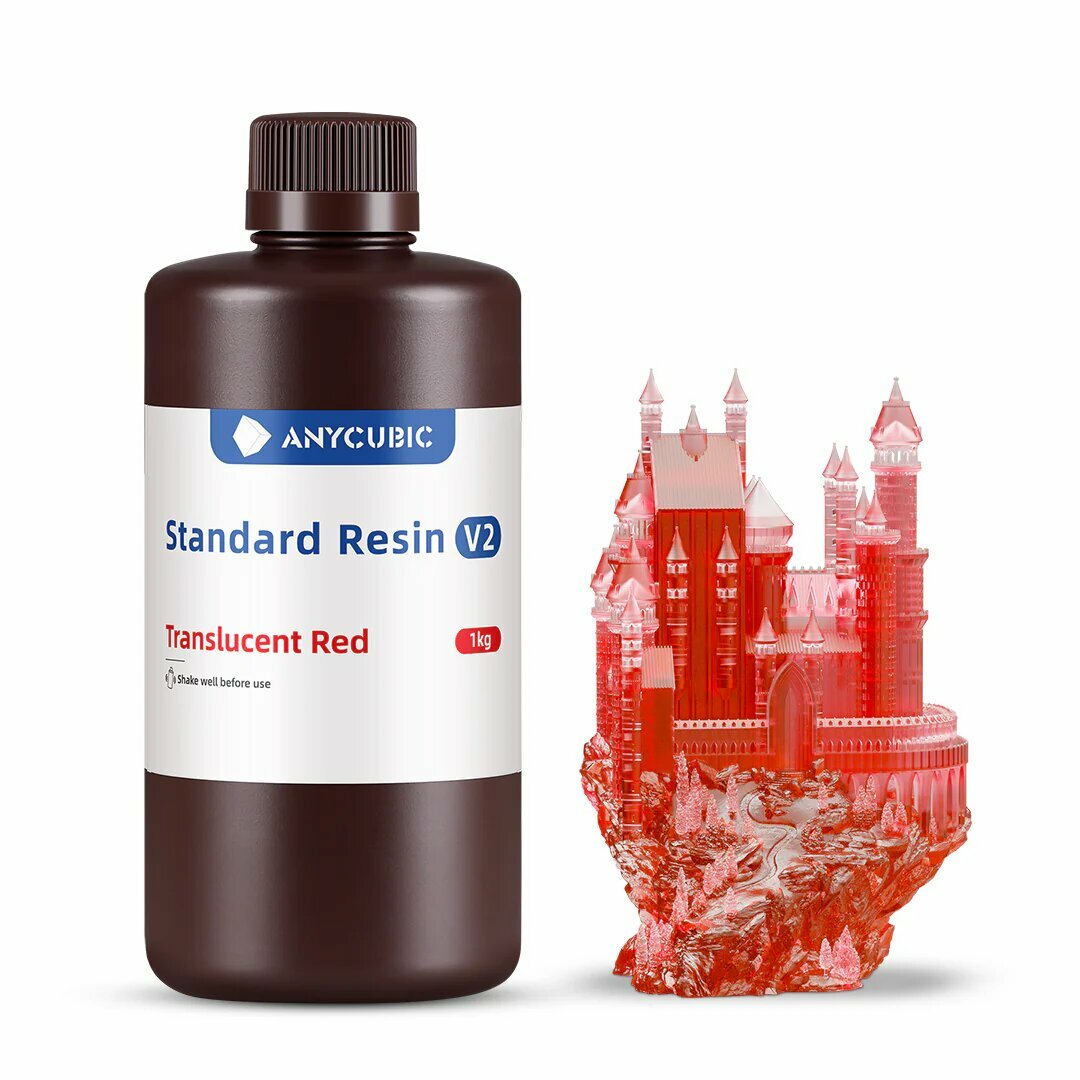 Фотополимерная смола Anycubic Standard Resin V2 1л. Красная