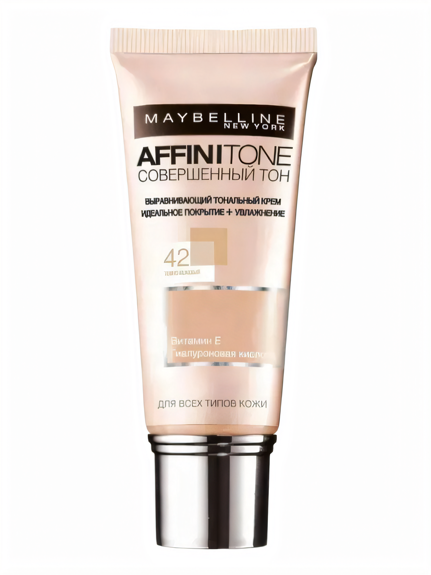Maybelline New York Тональный крем для лица Affinitone №42 Темно-бежевый, 30 мл