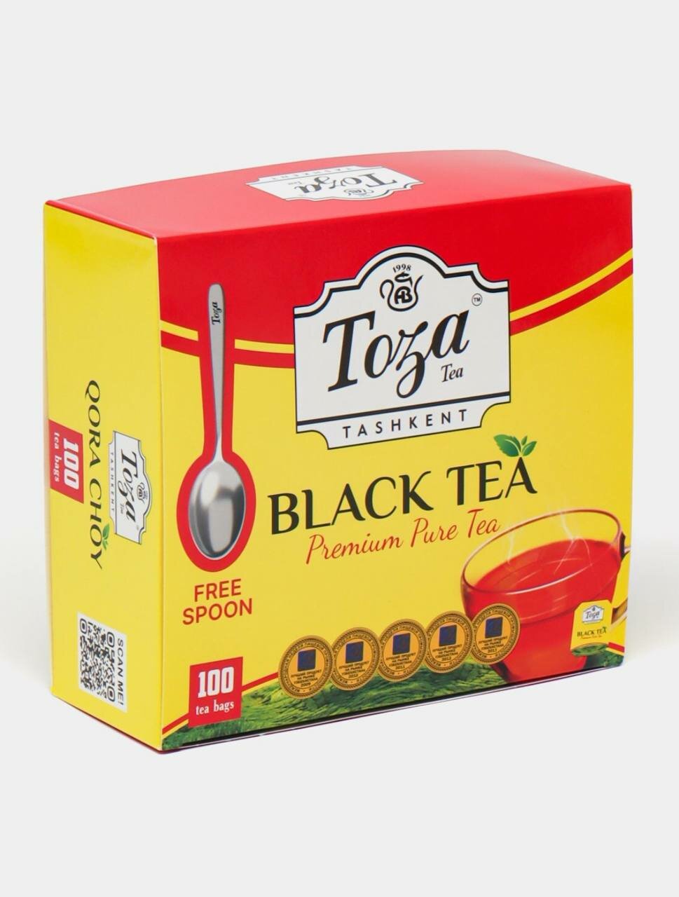Чай чёрный "Toza", 100 пакетиков + 20 в подарок