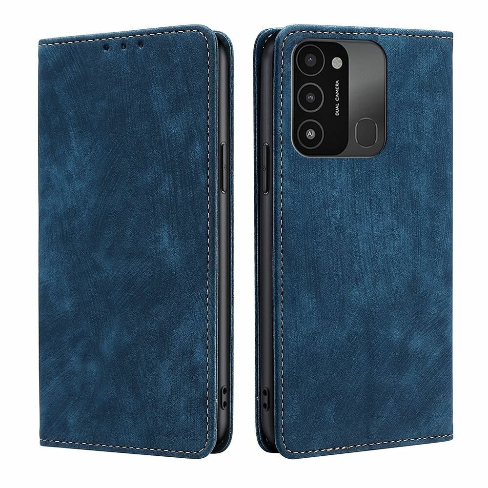 Чехол-книжка MyPads для Tecno Spark Go 2022/8C/9 / Текно Спарк Гоу 2022/8С/9 мягкое прикосновение (синий)