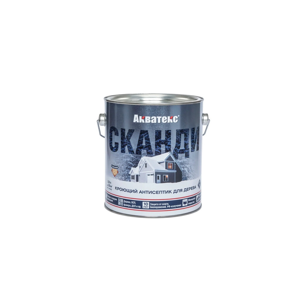 Антисептик Акватекс Сканди для дерева кроющий фьорд 25 л