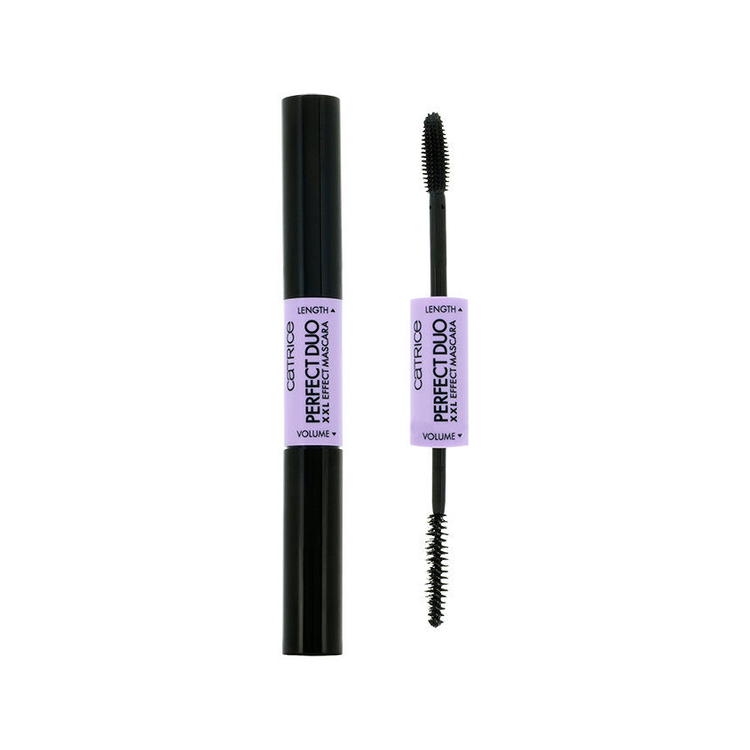 Тушь для ресниц `CATRICE` PERFECT DUO 2в1 XXL Effect удлинение и объем, тон 010 Black (Италия)