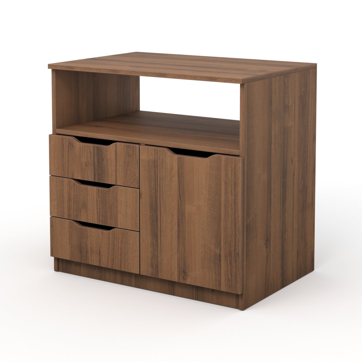 Тумба офисная с ящиками слева, Орех. Производитель товара - компания Westcom.