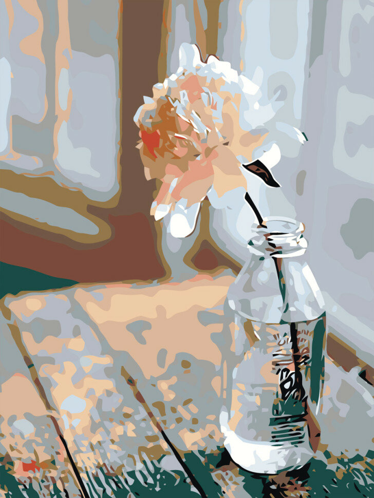 Картина по номерам "Одинокая роза" — фото 1