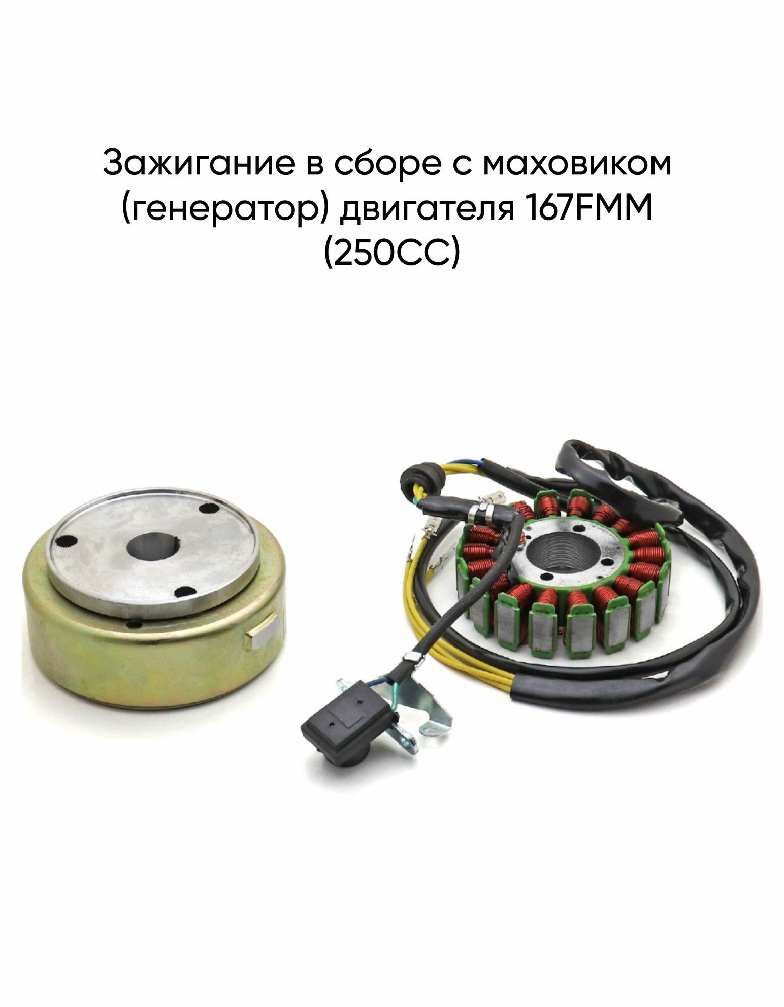 Зажигание в сборе с маховиком (генератор) двигателя 167FMM (250CC)