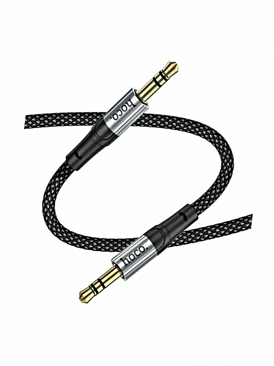 Аудио кабель HOCO AUX 3,5 - AUX 3,5 аукс, для машины, смартфона, планшета, наушников, колонок — фото 1