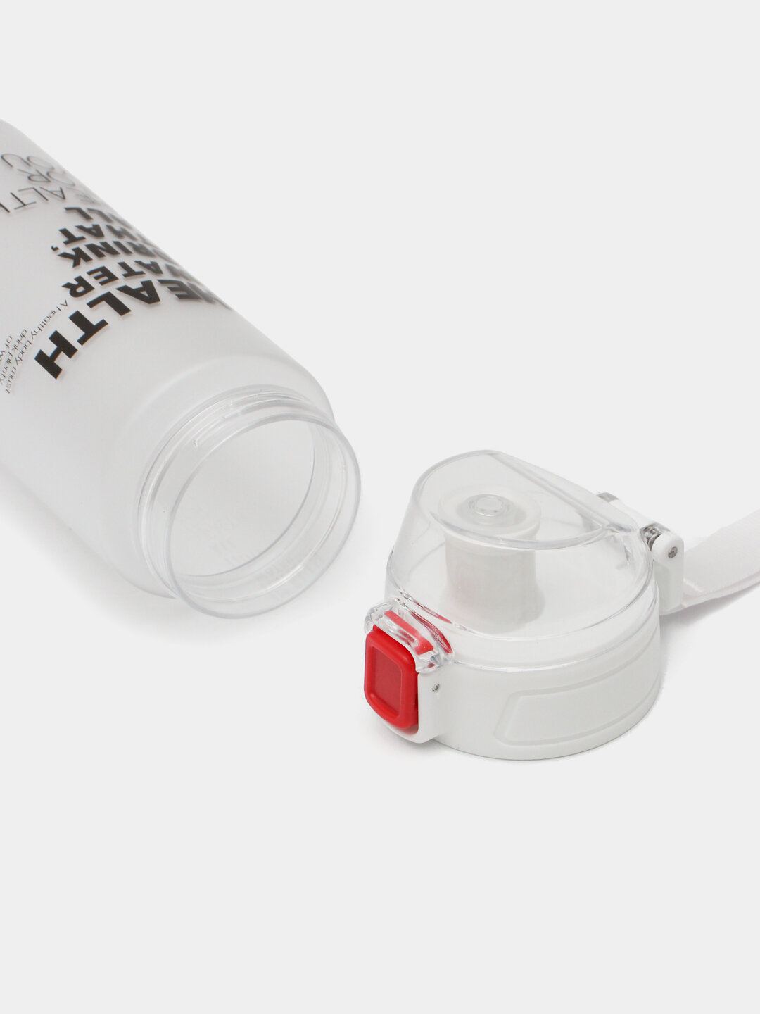 Шейкер-бутылка General Fitness, прозрачный/черный, для воды и коктейлей — фото 1