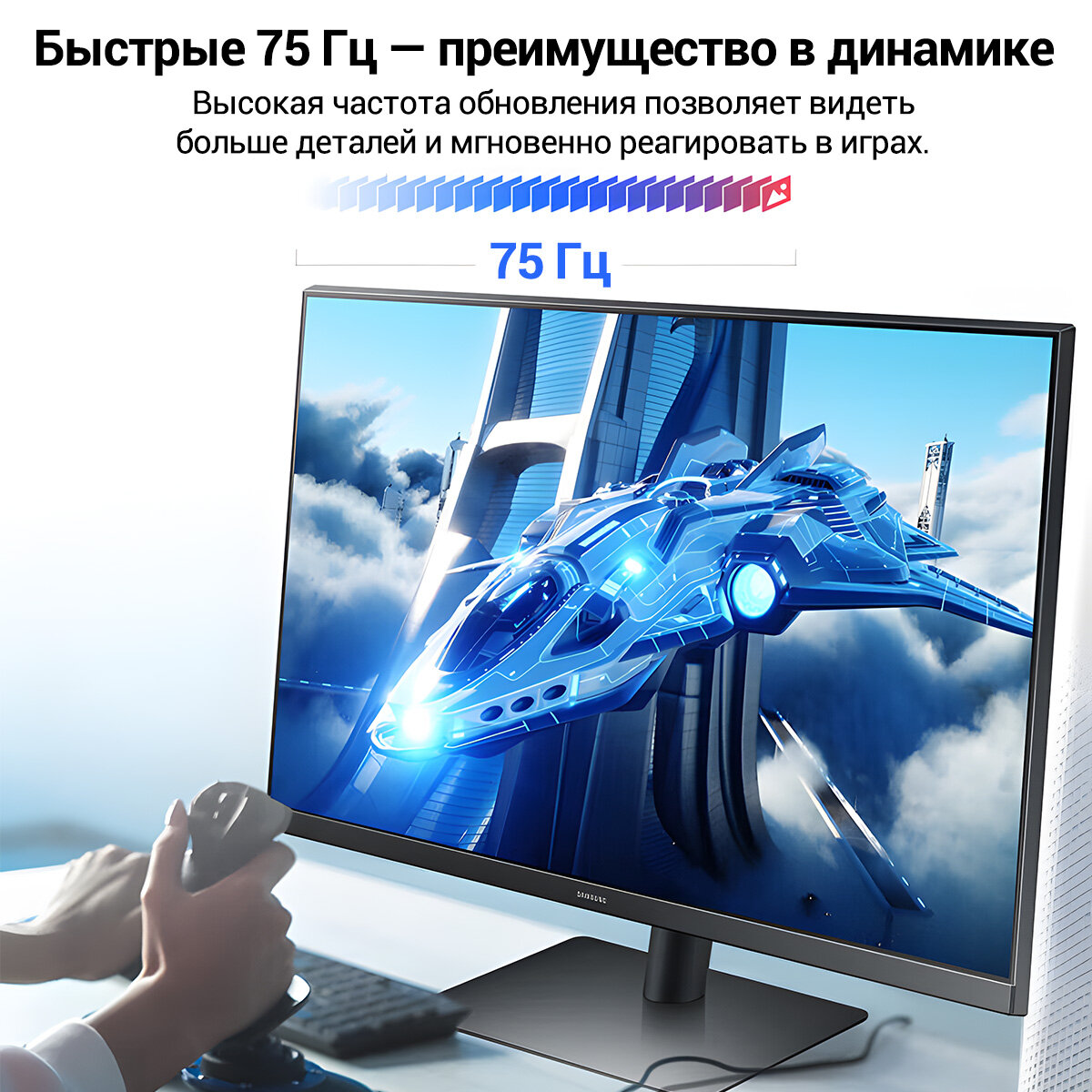 Монитор 27" Samsung LS27B610EQUXEN, 2560х1440, 75 Гц, IPS, черный - фото №7