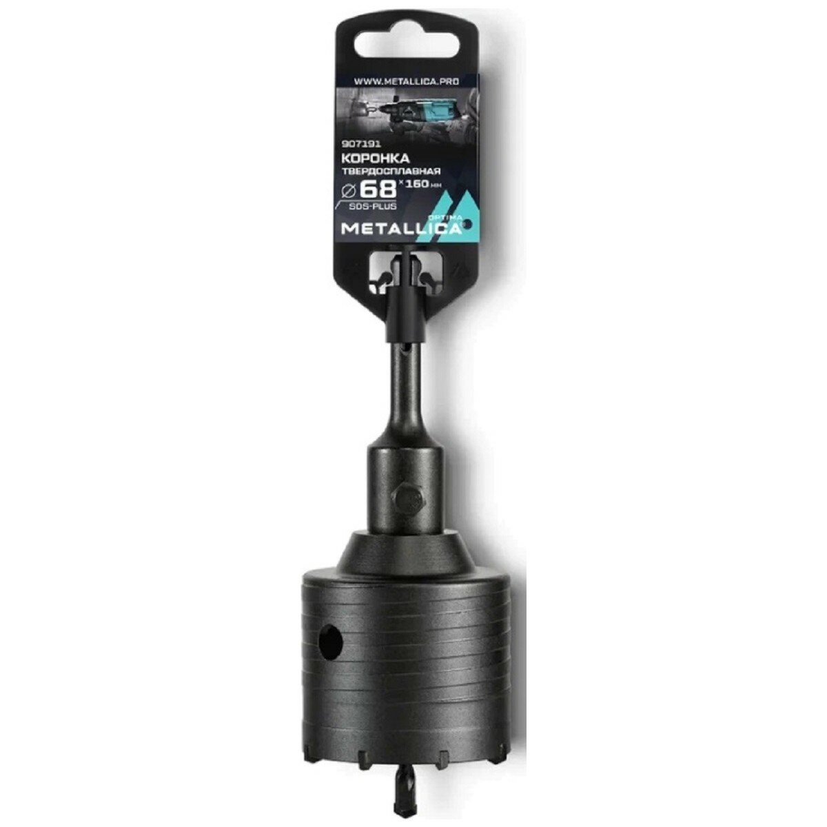 Коронка буровая SDS-plus METALLICA Optima 68x160 100 мм твердосплавная H 50мм  M22 0х2 0 мм  с адаптером