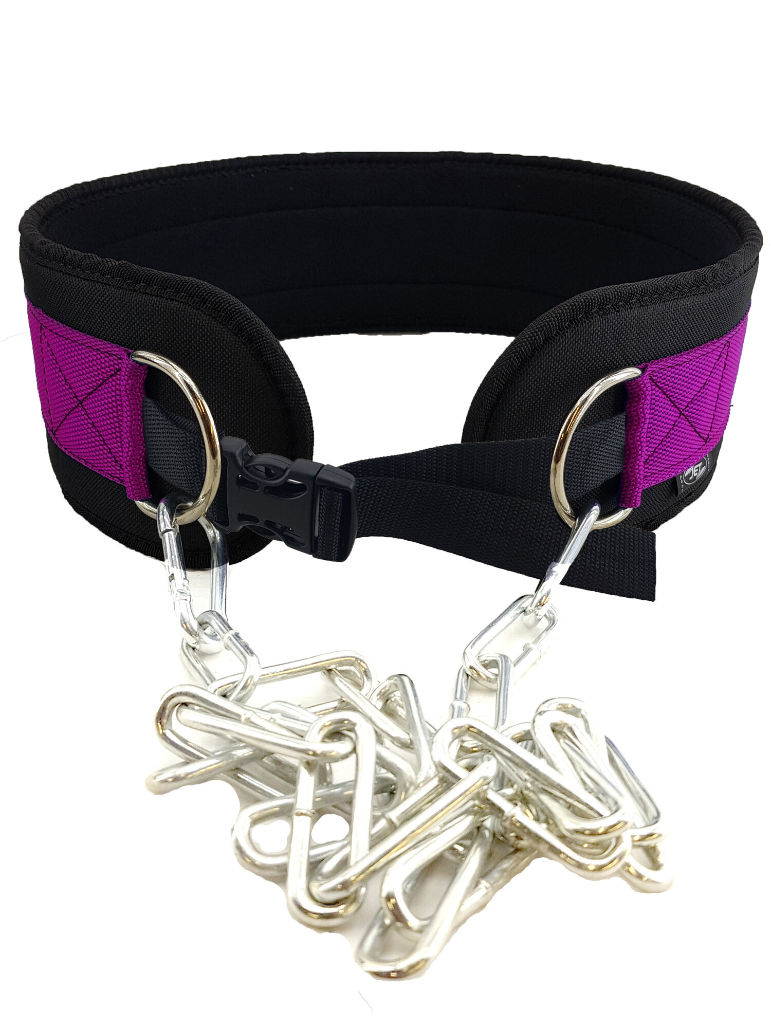 Пояс для утяжелителей JetSport Синий с усиленной цепью + поясная застежка