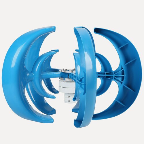 Изображение товара Комплект ветряной турбины, 5-лопастной комплект для установки генератора с вертикальными осями и контроллером 1200W48V