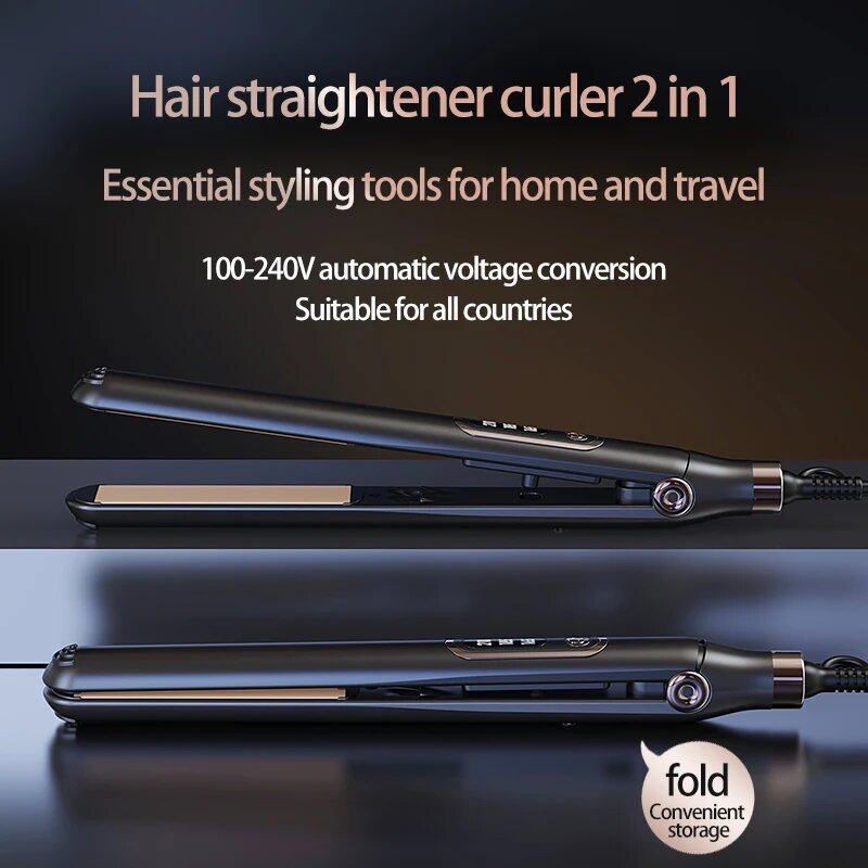 Картинки Xiaomi Быстрый нагрев выпрямитель-бигуди 2 в 1, Черный, EU