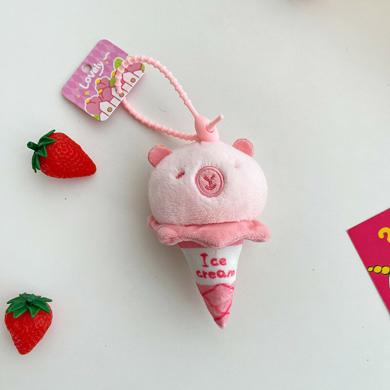 Игрушка animal plush брелок с ватным наполнением для оформления вечеринок и корпоративных подарков розовая капибара
